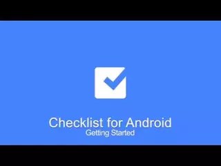Checklist for Android - Getting Started Tutorial