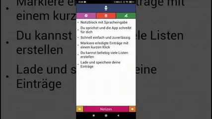 Notizblock mit Spracheingabe