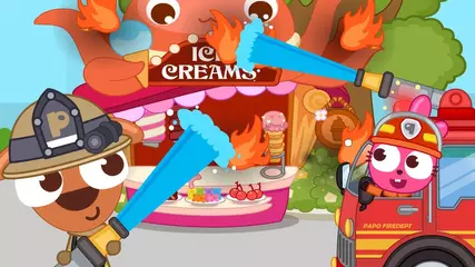 Play house game for kids to be firefighter hero in fire station – Papo Town Fire Department