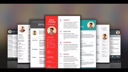 Create Resume in 2-4 minutes - Best Resume Builder App 2020 - CV Maker Resume Builder PDF Template