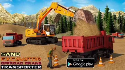 Sand Excavator Offroad Crane Transporter