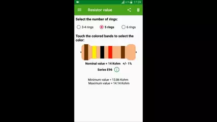 Android:  Calcolo valore resistenza