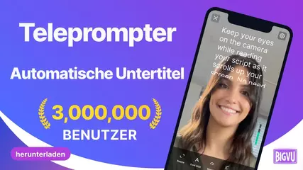 BIGVU Teleprompter - Automatische Untertitel