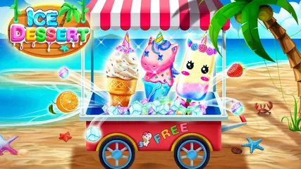 Ice Cream Games-Unicorn Ice Dessert Maker by FunPop