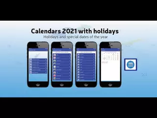Calendars 2021 with holidays