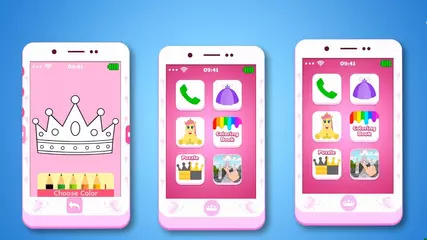 Princess Baby Phone - Princess Games | Girls Game | Pinky Pink Girl Phone