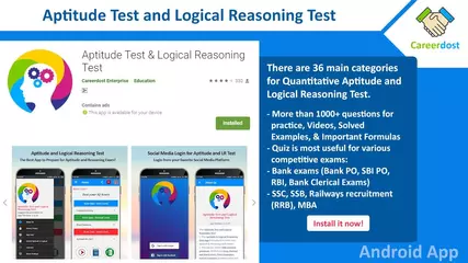 Aptitude Test & Logical Reasoning Test - Download our Free Android App