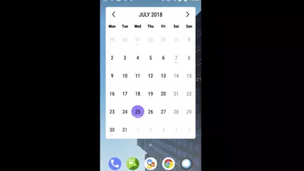 Month Calendar Widget