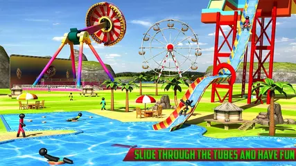 Water Slide Stickman Fun Park Official Video