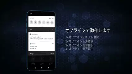 自動言語検出機能を備えたオフラインの写真と音声の翻訳者