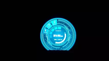 Futuristic GUI Watch Face on Android Wear