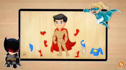 Cartoons Super Hero - Jigsaw Puzzle Blocks Game for kids and toddlers Free Version