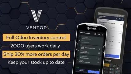 Ventor App - your Odoo warehouse assistant. The best inventory management app.