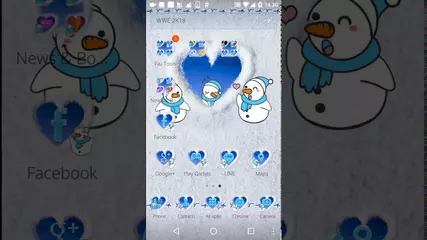 Cute snowman theme  - Snow live wallpaper & snow fall screen lock