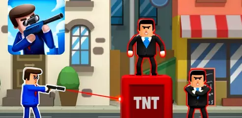 Mr Bullet - Puzles espía: muestra tu precisión mortal y apunta bien a los enemigos