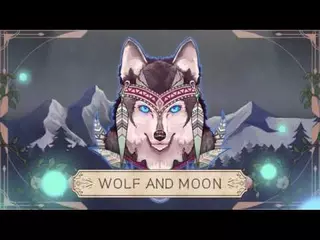 wolf and moon