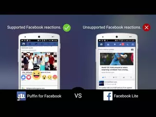 Puffin for Facebook vs Facebook and Facebook Lite