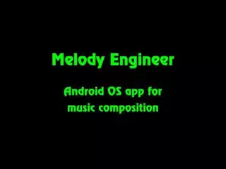 Melody Engineer - demo video