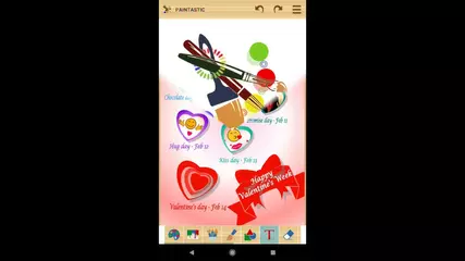 Paintastic app preview - Valentine's week greetings