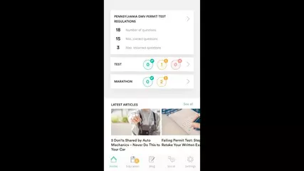 DRIVER START - Permit Test - Driver's License Test usage video
