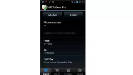 SMSToExcel - Backup sms in excel