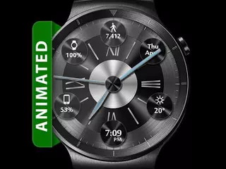 Brushed Metal HD Animated Watch Face