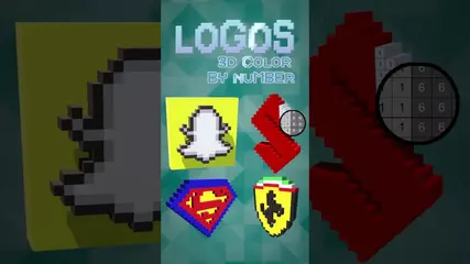 Logo 3D Color by Number- Voxel Coloring Book Pages For Android and Windows