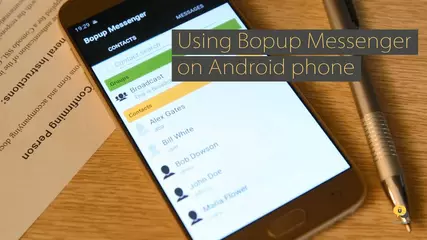 Using Bopup Messenger for Android platform