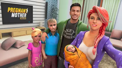 Pregnant Mother Simulator: Happy Virtual Family 3D