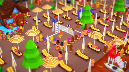 Idle Beach Tycoon : Cash Manager Simulator