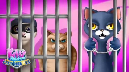 Kitty Meow Meow City Heroes - Cats to the Rescue! - TutoTOONS Games for Kids