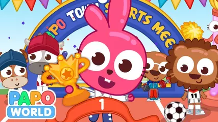 Kids play house in Olympic summer games - Papo Town Sports Meet