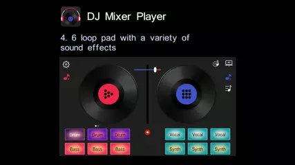 Mix music, create and remix songs seamlessly with DJ Mixer in your pocket