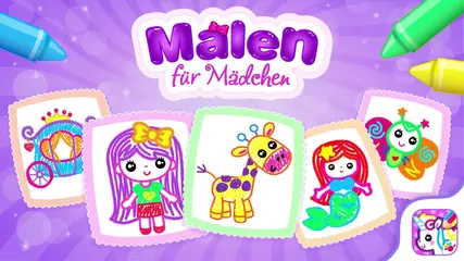 Malen und Zeichnen für Kinder Spiele für Mädchen  🎀  (DE)
