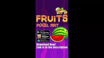 Fruits Color by Number Pixel Painting Art