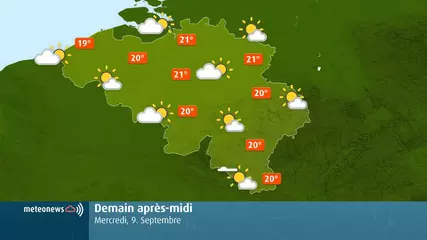 Météo pour la Belgique - Flash TV - App