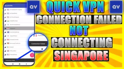 Quick VPN Connection Failed | Quick VPN not connecting to Singapore Solved  | #QuickVPN