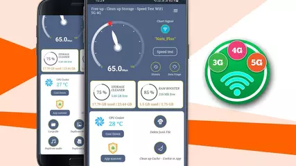 Free up & Clean up Storage - Speed Test WiFi 5G 4G - V1.7