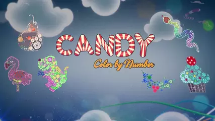Candy Art Drawing and Coloring Pages For Kids - Sweet Candy Color By Number