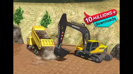 Excavator driller city construction