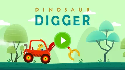 Dinosaur Digger 🌠 Trailer - Kids Truck and Dinosaur Games for Kids | kids learning |  Yateland
