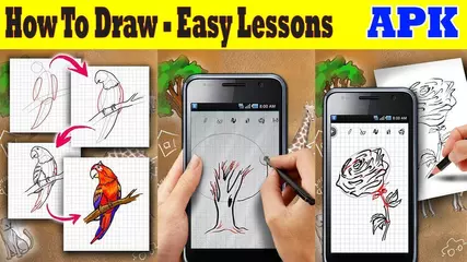 how to draw - easy lessons - step by step drawing lessons application