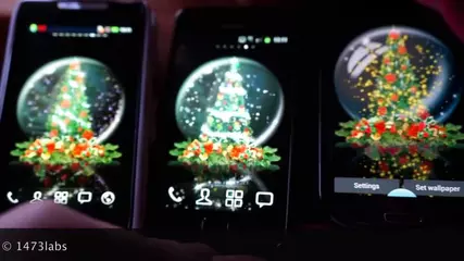 Snow Globe Christmas Tree Live Wallpaper