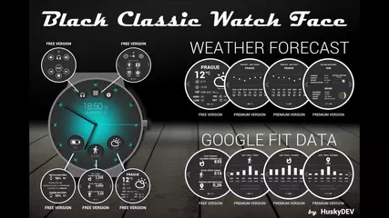 HuskyDEV Black Classic Wath Face