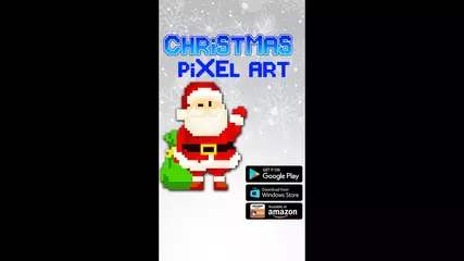 Christmas Pixel Art Drawing & Coloring