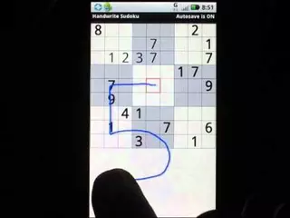HandWrite Sudoku writing recognition