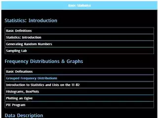 Basic Statistics Android app demo