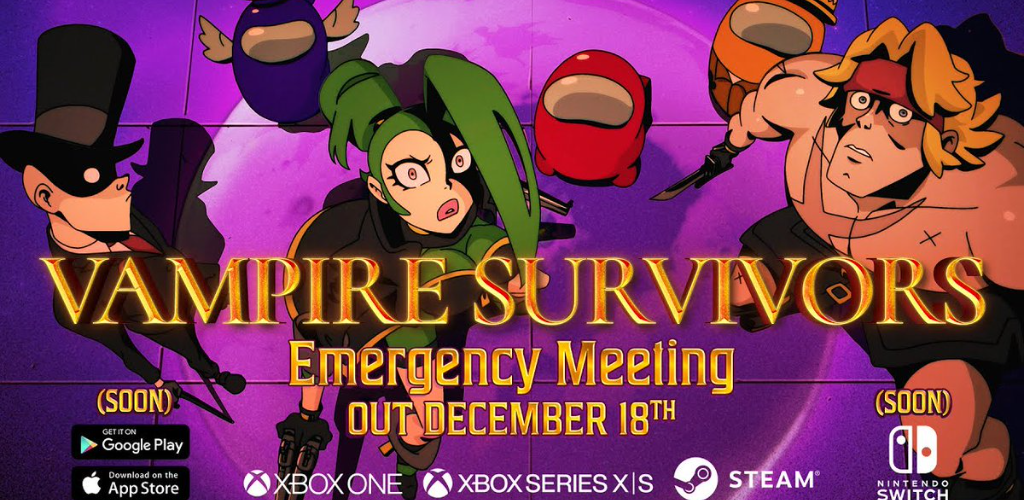 Vampire Survivors está colaborando com Among Us no DLC Emergency Meeting