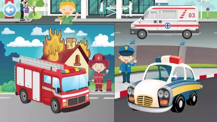 Cars Puzzle & Games for Kids 🚁🚔🚒🚊🏎️🚕