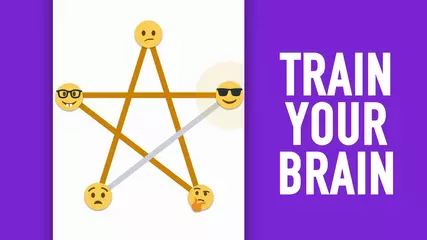 Connect the dots with one line. New puzzle game